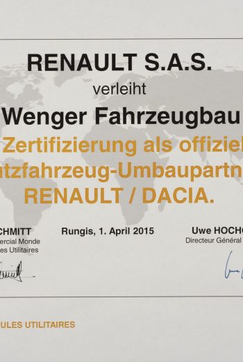 Renault Zertifikat Umbaupartner