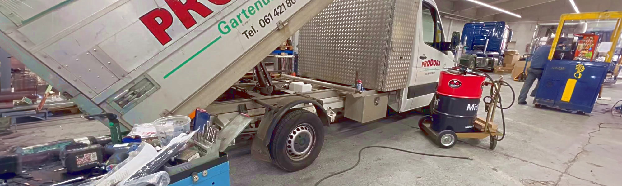 Nutzfahrzeug reparatur mit Wenger Carrosserie Fahrzeugbau AG